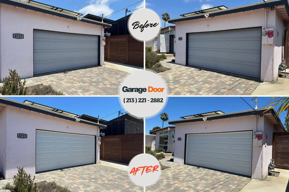 Before and after: garage door repair Monongahela, PA